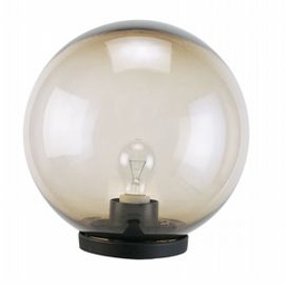 [SOV411/06] Lampada da esterno in termoplastico con sfera fumé Ø 25cm nero