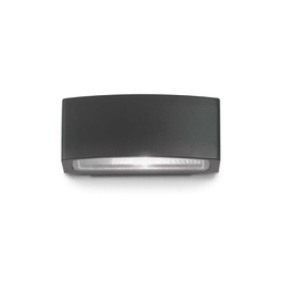[8021696061597] Lampada da parete Andromeda AP1 nero - L220xH85xP120mm