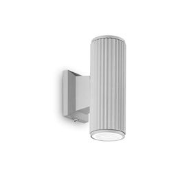 [8021696129440] Lampada da parete BASE AP2 grigio - L 65 x H 180 x P 115 mm
