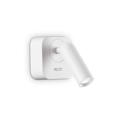 [8021696260648] Lampada da parete BEAN Square, bianca - L 65 x H 85 x P 110 mm