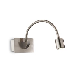 [8021696031477] Lampada da parete Dynamo in nickel - L115xH65xP325mm