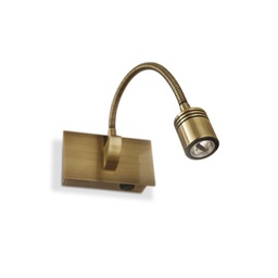 [8021696121352] Lampada da parete Dynamo, brunita - L115xH65xP325mm