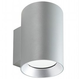 [SOV98463/72] Lampada da parete in alluminio pressofuso con diffusori in vetro trasparente - 20W, 2120 lumen alluminio