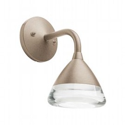 [SOV98780/39] Lampada da parete in alluminio pressofuso, diffusore in acrilico, 20W, 1800 lumen, luce calda tortora
