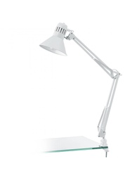 [20036120] Lampada da scrivania Firmo con morsetto bianco Eglo.