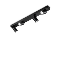 [8021696229072] Lampada da soffitto Rudy PL4 Round Nero - L760xH90-125xP125mm