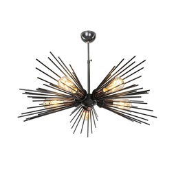 [FZ97668] Lampada da soffitto a 5 luci Salem MDL3806 metallo nero