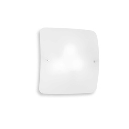 [8021696044286] Lampada da soffitto bianco L 390 x H 90 x P 390 mm
