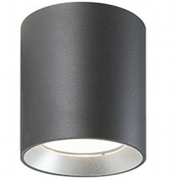 [SOV98468/16] Lampada da soffitto in alluminio pressofuso con diffusore in vetro trasparente - 40W, 4240 lumen grafite