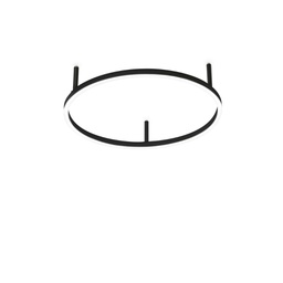 [8021696265988] Lampada da soffitto nero D 500 x H 70 mm