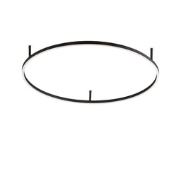 [8021696266022] Lampada da soffitto nero D 900 x H 70 mm