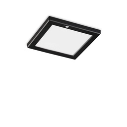 [8021696290829] Lampada da soffitto nero L 220 x H 18 x P 220 mm