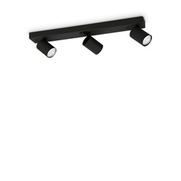 [8021696229058] Lampada da soffitto nero L 540 x H min 90 - max 125 x P 125 mm