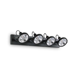 [8021696200255] Lampada da soffitto nero L 655 x H 190 x P 120 mm