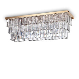 [8021696213569] Lampada da soffitto oro L 1030 x H 380 x P 305 mm
