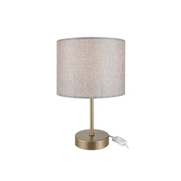 [EFFEZ95865] Lampada da tavolo Flora ASZ1496 con paralume cilindrico tessuto sabbia EFFEZ