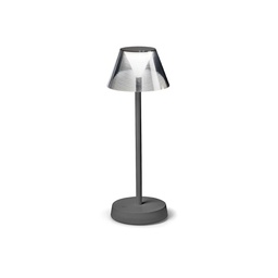 [8021696286730] Lampada da tavolo Lolita, grigio fresco, D125xH345mm