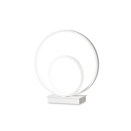[8021696269474] Lampada da tavolo OZ bianca L280xH310xP80mm