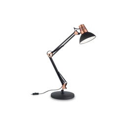 [8021696061191] Lampada da tavolo Wally TL1 nero-rame - L 200 x H 580 x P 360 mm