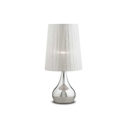 [8021696036007] Lampada da tavolo argento D 275 x H 610 mm