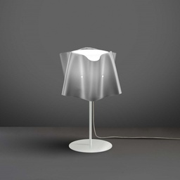 [FOLIO/T/37/SVR] Lampada da tavolo con base e stelo metallo FOLIO paralume Argento diametro 25x h37 cm