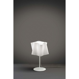 [FOLIO/T/37/W] Lampada da tavolo con base e stelo metallo FOLIO paralume Bianco diametro 25x h37 cm