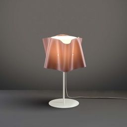 [FOLIO/T/37/COP] Lampada da tavolo con base e stelo metallo FOLIO paralume Rame diametro 25x h37 cm