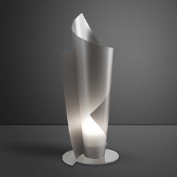 [VELA/L/50/SVR] Lampada da tavolo in Polilux VELA Argento diametro 19 x h50 cm