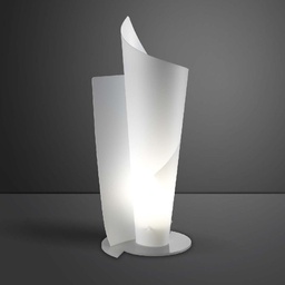 [VELA/L/70/W] Lampada da tavolo in Polilux VELA Bianca diametro 27 x h70 cm