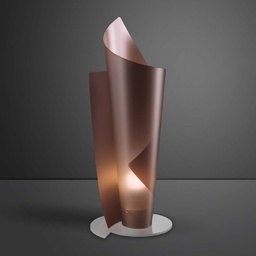[VELA/L/70/COP] Lampada da tavolo in Polilux VELA Rame diametro 27 x h70 cm