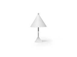 [LA/108/BI] Lampada da tavolo in metallo bianco D25xD25x45h cm