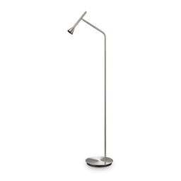 [8021696285337] Lampada da terra nickel L 280 x H 1510 x P 450 mm