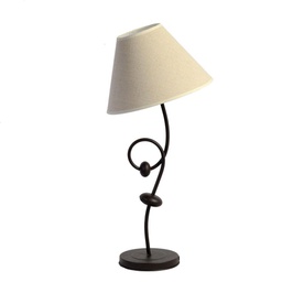 [V3711580000] Lampada metallo sassi ivory 28x28x57cm