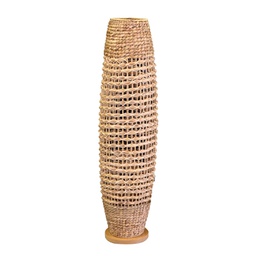 [V3725760000] Lampada rattan naturale da terra con attacco cm ø31h119