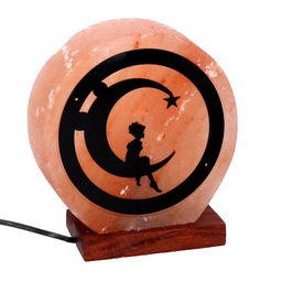 [V6911570000] Lampada sale base legno luna con attacco cm 18x6