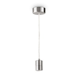 [8021696260044] Lampada sospensione nickel D45xH327-2045mm
