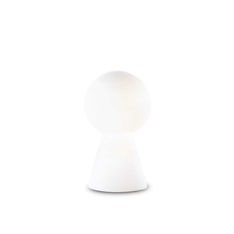 [8021696000268] Lampada tavolo Birillo TL1 bianca D175xH300mm