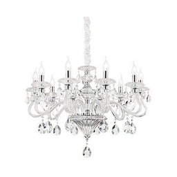 [8021696141053] Lampadario a sospensione 8 luci trasparente D 73,5 x H 50,5 cm
