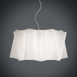 [FOLIO/S/60/W] Lampadario a sospensione FOLIO paralume Bianco diametro 60x h37 cm