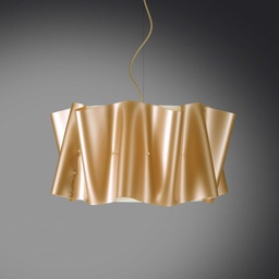 [FOLIO/S/60/NGLD] Lampadario a sospensione FOLIO paralume Oro diametro 60x h37 cm