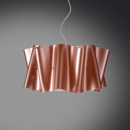 [FOLIO/S/60/COP] Lampadario a sospensione FOLIO paralume Rosa diametro 60x h37 cm