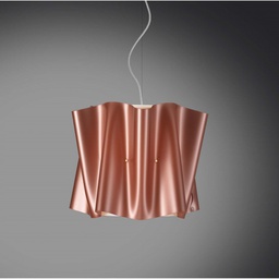 [FOLIO/S/40/COP] Lampadario a sospensione FOLIO paralume in Polilux Rame diametro 40x h37 cm