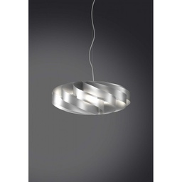 [FLAT/S/70/SVR] Lampadario a sospensione Flat 3 luci argento 70x70xh.34 cm