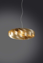 [FLAT/S/70/NGLD] Lampadario a sospensione Flat 3 luci oro 70x70xh.34 cm