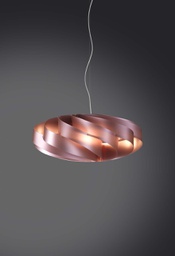 [FLAT/S/70/PKM] Lampadario a sospensione Flat 3 luci rosa 70x70xh.34 cm