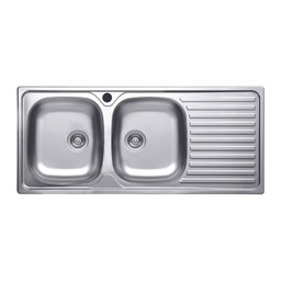 [FZ94173] Lavello 116x50 SA138 2 vasche e gocciolatoio destro