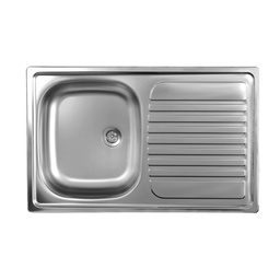 [EFFEZ57144] Lavello cucina vasca acciaio inox da incasso gocciolatoio dx 50x79 cm(N273DX35) EFFEZ