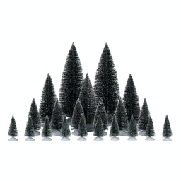 [2006072] Lemax Assorted Pine Trees Set Of 21 - Pini Assortiti Set Di 21 pz Gioco invernale decorazione per villaggio Natale