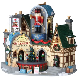 [19624236] Lemax Ludwig’S Wooden Nutcracker Factory - Fabbrica Di Schiaccianoci Di Legno Di Ludwig Gioco invernale decorazione per villaggio Natale