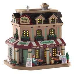 [2013187] Lemax Molly'S Corner Café - Caffetteria di Molly's Corner per villaggio di Natale